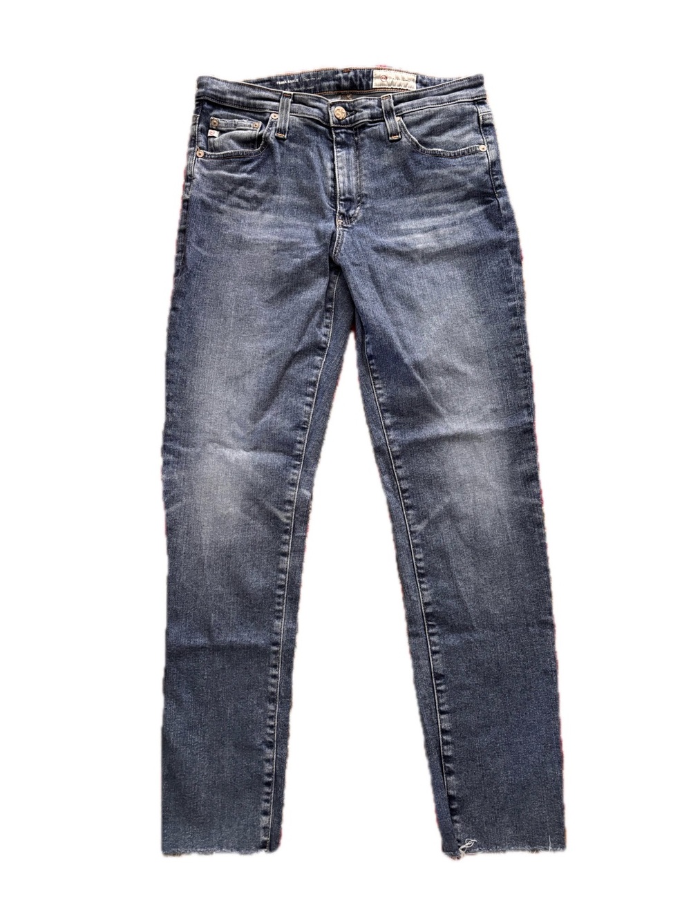 AG (AG-ED) - Prima Ankle Cigarette Leg Jeans in Medium Wash Blue
